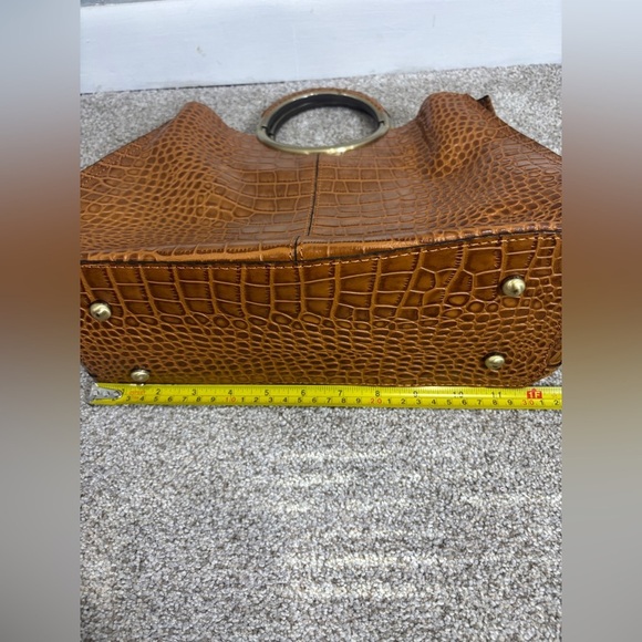 Patricia Nash Arenzano Leather Double Ring Shopper Designer Luxury Animal Print - Picture 13 of 15